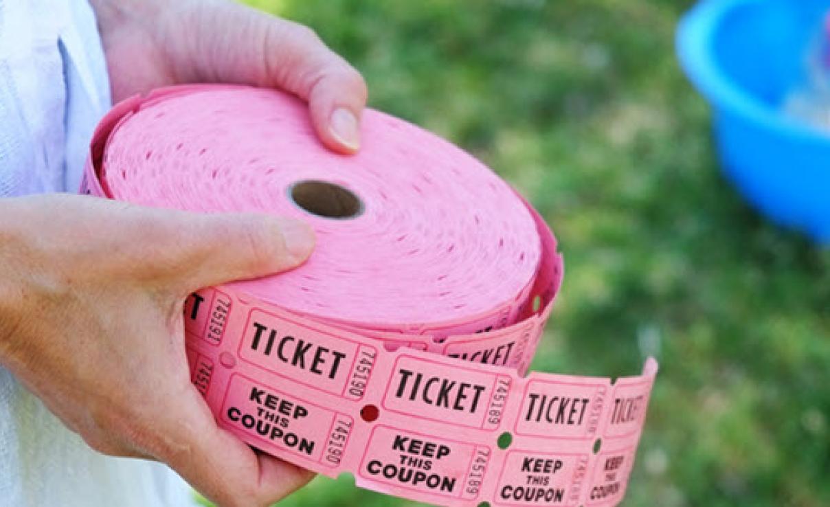 Roll of raffle tickets